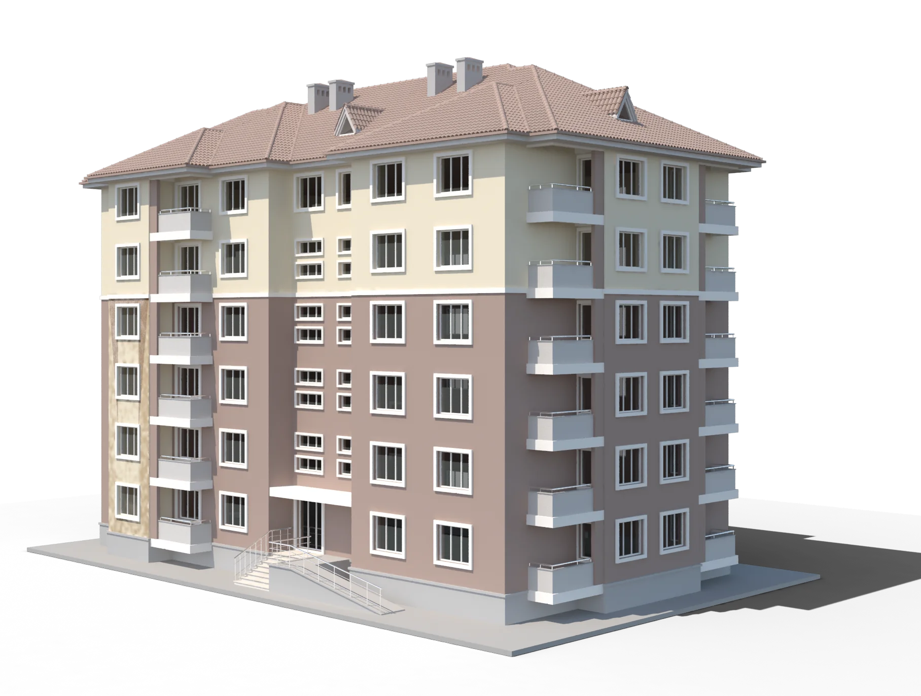 A 3D apartment building