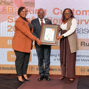 KB Team recieving award for best Customer Service - Kingdom Bank Ltd KB Team recieving award for best Customer Service